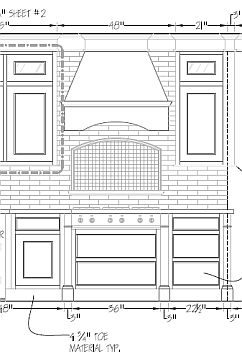 AutoCad Kitchen Elevation Drawing